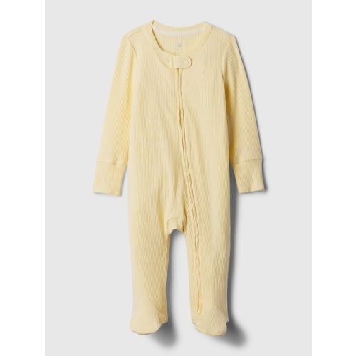 Baby First Favorites TinyRib Footed One-Piece in maize yellow, size: 0-3 M