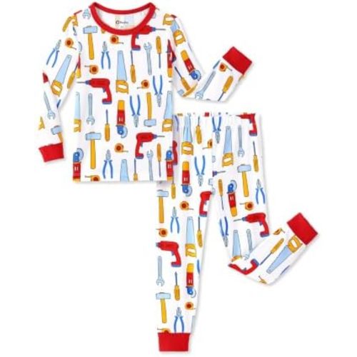 PATPAT Bamboo Viscose Pajama Set for Toddlers with Improved Tensile Strength, Snug Fit Pjs Sleeper for Baby Boys Girls Kids