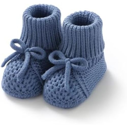 Newborn Shoes Knitted Baby Booties Hand Crochet Knit Infant Boys Girls First Walkers Soft Crib Sock Boots