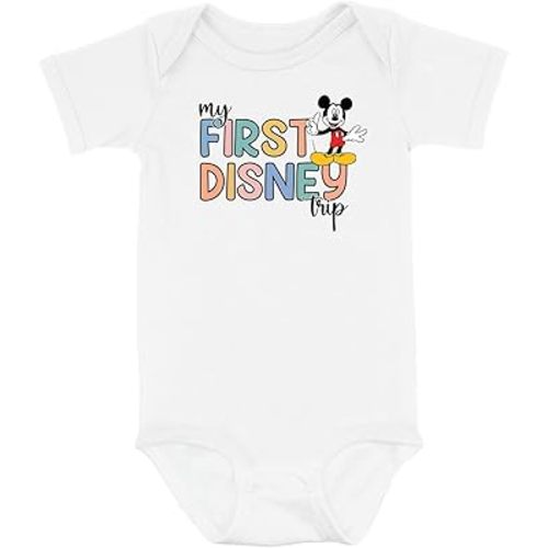 My First Dis-Ney Trip Baby Bodysuit - Adorable Infant Outfit For Magical Vacations - Cute Baby Romper For Boys And Girls - Perfect For Theme Park Visits And Dis-Ney Memories