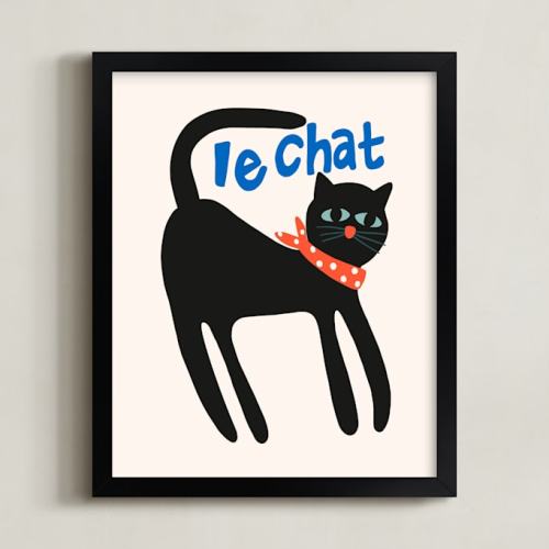 French Cat Limited Edition Children's Art Print by Morgan Kendall