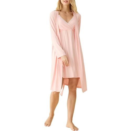 Latuza Women's Viscose Nursing Nightgown and Robe Set