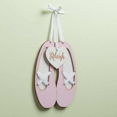 Harriet Bee Ruth Ballet Slippers Personalize Wall Hanging & Reviews | Wayfair