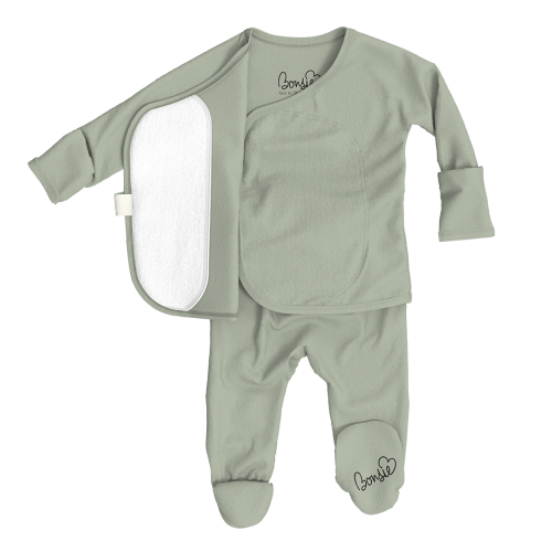 Footie - Avocado – Bonsie Skin to Skin Babywear