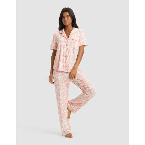 Women's Bamboo Stretch-Knit Short Sleeve & Pant Pajama Set