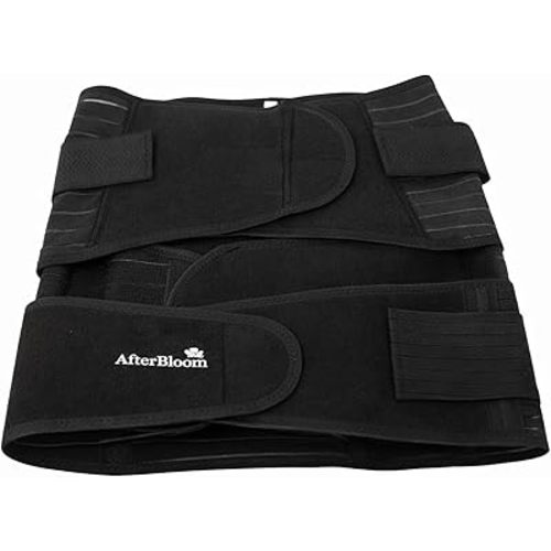 AfterBloom Postpartum Belly Band - 3 in 1 Postpartum Belly Belt for Postpartum Women - Adjustable Recovery Belly/Waist/Pelvis Belt - Breathable Fabric Abdominal Support Back Pain Relief Band (Medium)