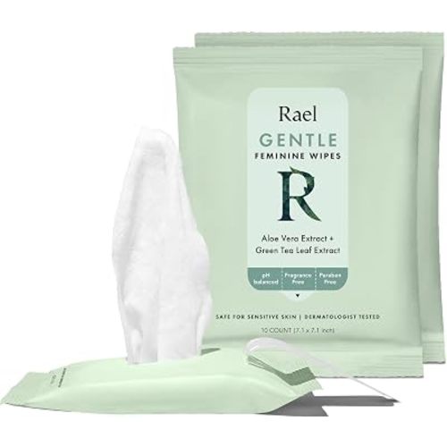 Rael Gentle Feminine Wipes, Intimate Care with pH Level, Flushable (30 Ct)