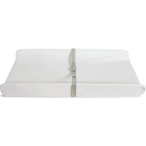 Munchkin® Secure Grip Waterproof Baby Changing Pad for Dresser, Wipeable Contoured Diaper Changing Mat with Safety Straps and Non-Slip Grip, 14.75 x 31, White