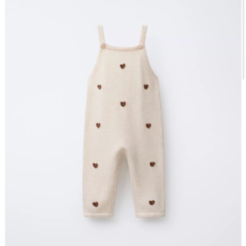 HEART KNIT OVERALLS - Mid-ecru | ZARA United States