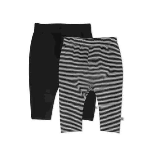 Honest Baby Clothing Organic Cotton Boy/Girl Footless Harem Pants, Newborn to 24m, 2-Pack