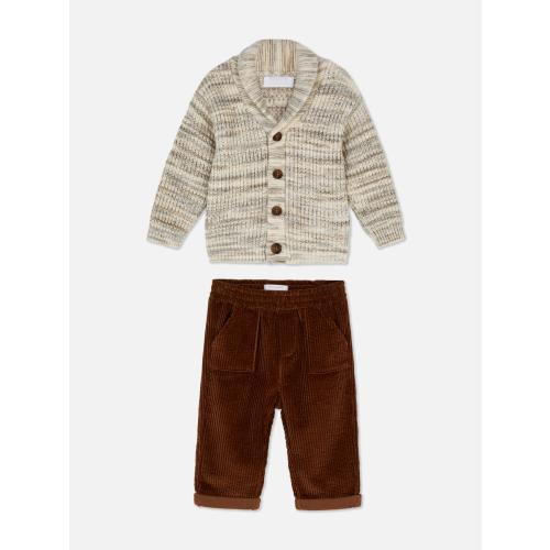 0-36mths | Cardigan and Corduroy Pants Set