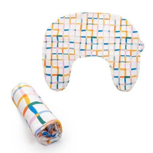 Boppy Nursing Pillow Cover - Rainbow Plaid
