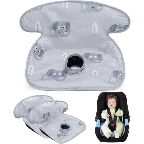 LITTOBEBE Piddle Pad, Car Seat Potty Training Protector- Waterproof Car Seat Liner with Anti-Slip Backing, Machine Washable Cover for Baby Toddler Carseat, Stroller (Gray, 2PC)