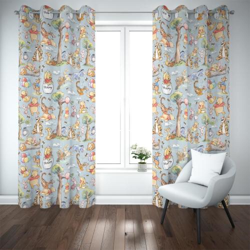 Winnie the Pooh Blackout Curtains – Hundred Acre Wood Nursery Drapes, Classic Pooh Kids Room Decor, Baby Shower Gift Idea