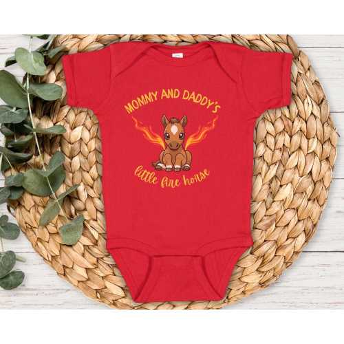 cute year of the horse baby bodysuit, chinese zodiac shirt, newborn horse gift, asian pregnancy announcement, year of the horse baby shower
