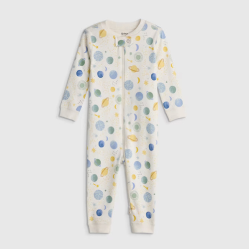 100% Organic Cotton One Piece Pajama - Baby in Celestial Dreams Cream