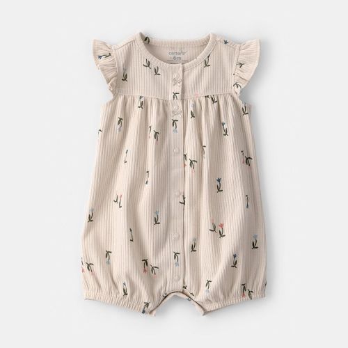 Baby Girl Carter's Floral Short-Sleeve Romper