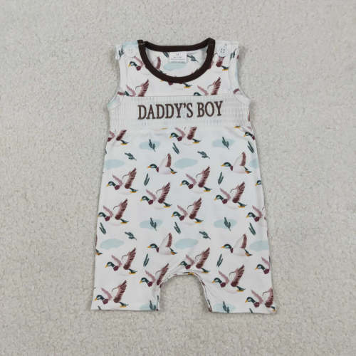 Embroidered Daddy’s Boy Duck Romper – Little Southern Brand