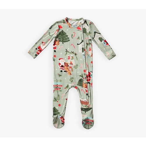 Candy Cane Village Bamboo Viscose Baby Pajama