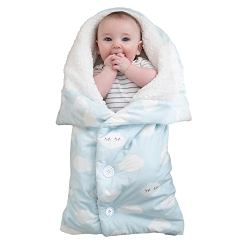 Snuggle Baby The Swaddle Blanket - White Clouds - Sleep Swaddle Blankets For Baby Boy & Girl - Infant Sleep Sack 0-3 Months - Newborn Wrap - Newborn Essentials For Baby