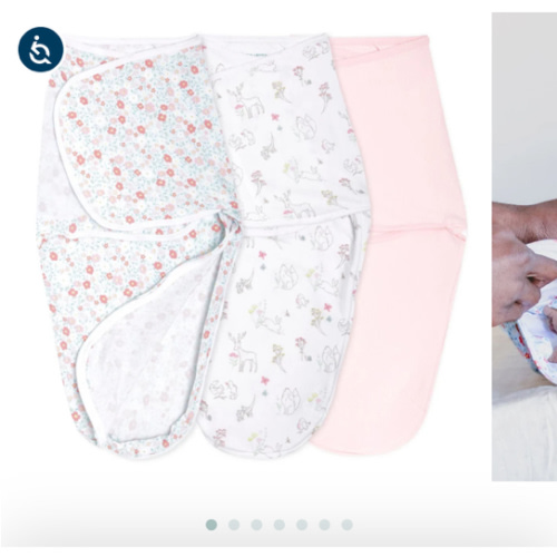 aden + anais fairy tale flowers essentials easy baby swaddle wrap 3 pack