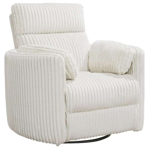 Simeon Collection Power Swivel Glider Recliner in Mega Ivory