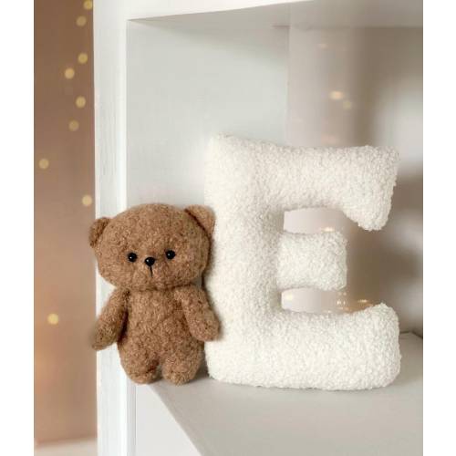 Personalized Boucle name decor , nursery bear wall decor, personalised baby gift , custom bear Name Garland , boucle nursery decor