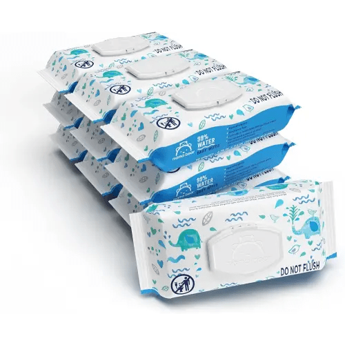 Amazon Brand - Mama Bear 99% Water Baby Wipes, Hypoallergenic, Fragrance Free,720 Count Total (10 Packs of 72 Wipes Each)