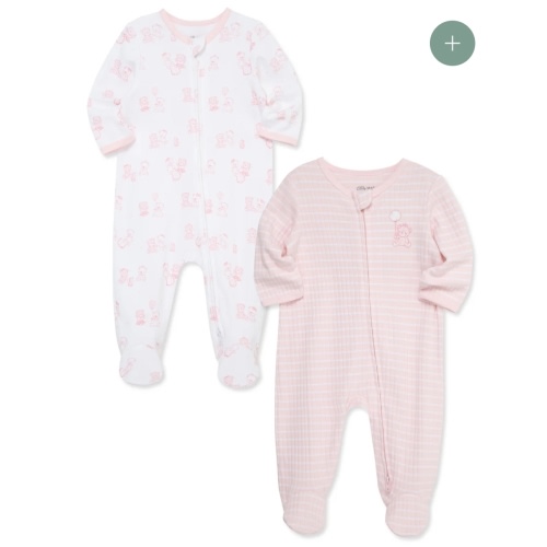 Joyful Bears Zip Footies (2-Pack)