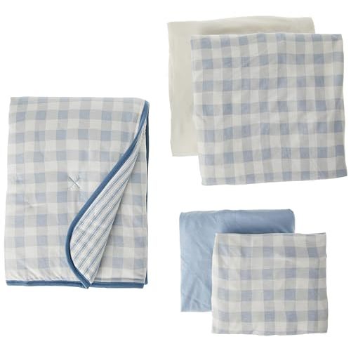 HonestBaby 7 & 5 Piece Sweet Dreams Nursery Gift Set 100% Organic Cotton for Baby Boys, Girls