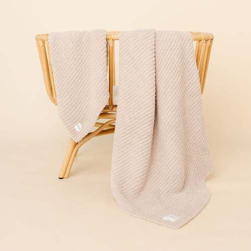 Chenille Blanket - Oatmeal - Small & Large