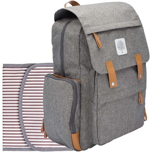 Parker Baby Co. 8-Year Original Birch Diaper Backpack - Gray