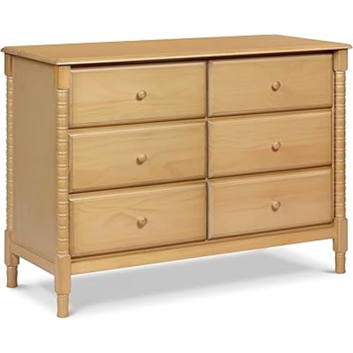 Davinci Jenny Lind Spindle 6-Drawer Dresser in Honey
