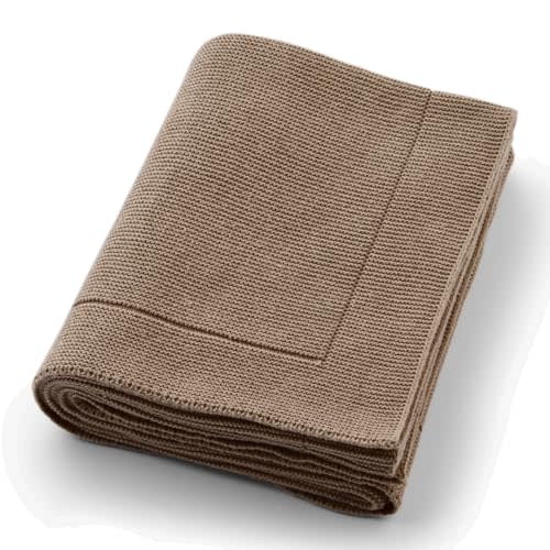 Huxie Knitted Organic Cotton Baby Blanket- Swaddle Blanket, 30" x 40" Soft Receiving Blanket for Newborn