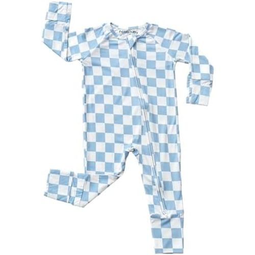 One-Piece Romper for Baby Boys, Viscose from Bamboo Baby Rompers, Snug Sleeper, Toddler PJs, 2-Way Zipper