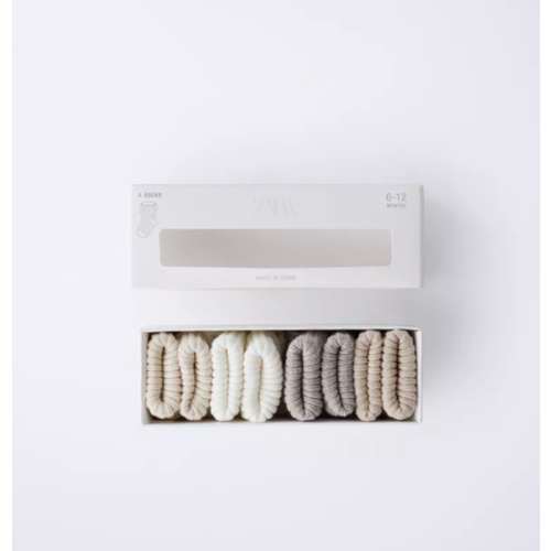FOUR-PACK OF SOCKS WITH COLOR BOX - Light beige | ZARA United States