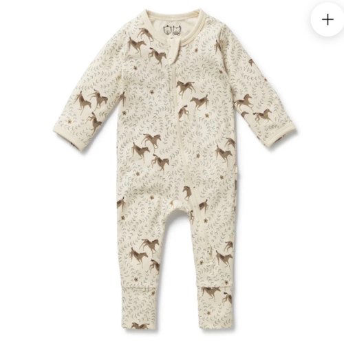 Trixie Horse Organic Zipsuit with Feet