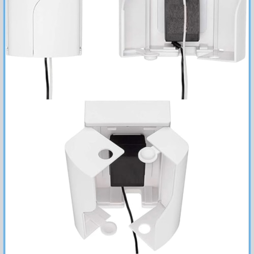 Safety Innovations Twin Door Baby Safety Outlet Cover Box for Babyproofing Outlets - More Interior Space for Extra Large Electrical Plugs and Adapters - Easy to Install - Easy to Use, (1-Pack)