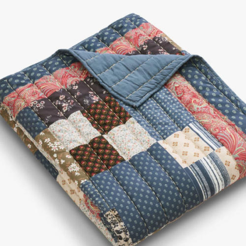 Greenland Home Fashions Shiloh Patchwork Print Quilted Throw | Wayfair