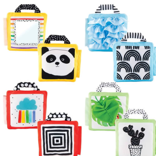 Sassy Reversible Soft Sensory Activity Panels, 4Count, Ages 0+ Months