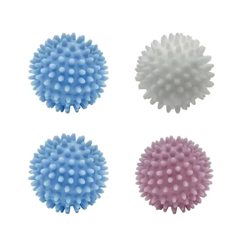 Laundry Balls, 4Pcs PVC Laundry Scrubbing Balls for Washing Machine, 2.5In Reusable Washer Laundry Dryer Balls for Reducing Clothing Wrinkles, Better Clean (4)