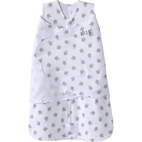 HALO 100% Cotton Sleepsack Swaddle, 3-Way Adjustable Wearable Blanket, TOG 1.5, Jungle Cotton, Newborn, 0-3 Months