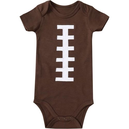 Infant Baby Football Baseball Soccer Sport Jersey Outfit Costume Bodysuit Interlock 195 Gsm 0-24 Months - 3-6 Months