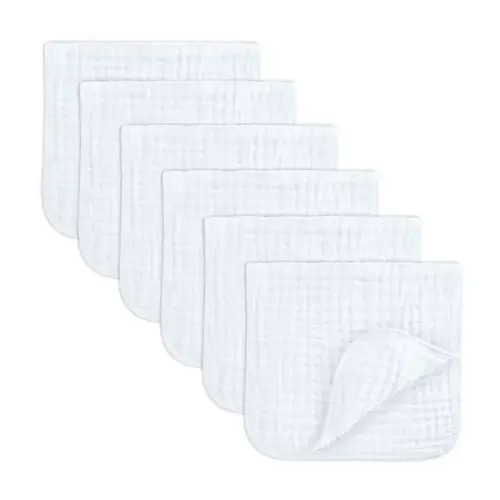 Muslin Burp Cloths (6 Pack)