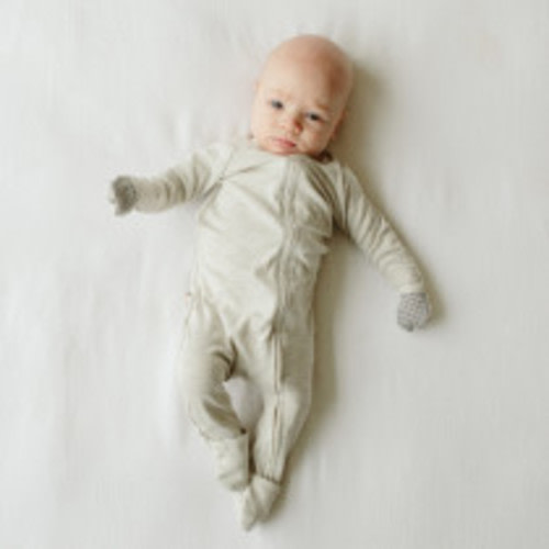 Goumi Kids Grow With You Footie- Snug Fit - Storm Gray, 3-6 M
