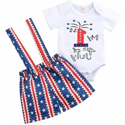 Happy My First 4th of July Baby Boy Girl Outfits, 04-white, Size 9.0 MldA