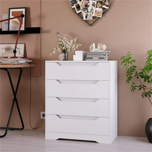 Ebern Designs Basanti 4 Drawer Chest, Handless Design & Reviews | Wayfair