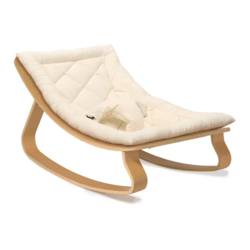 Levo Baby Bouncer - Beech & Ecru Organic Cotton Cushion | Ecru