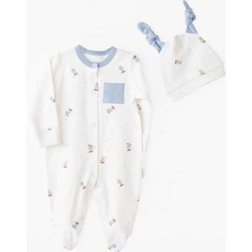 Starry Friends Romper Set, Blue - Andy Wawa | Maisonette