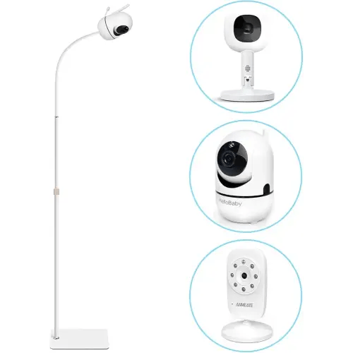 Adjustable Height Baby Monitor Floor Stand Holder for Hellobaby HB6560/HB6550 HB65/HB66/HB248 Baby Monitor and Also Compatible with The Nanit Pro Smart Monitor & Flex Stand